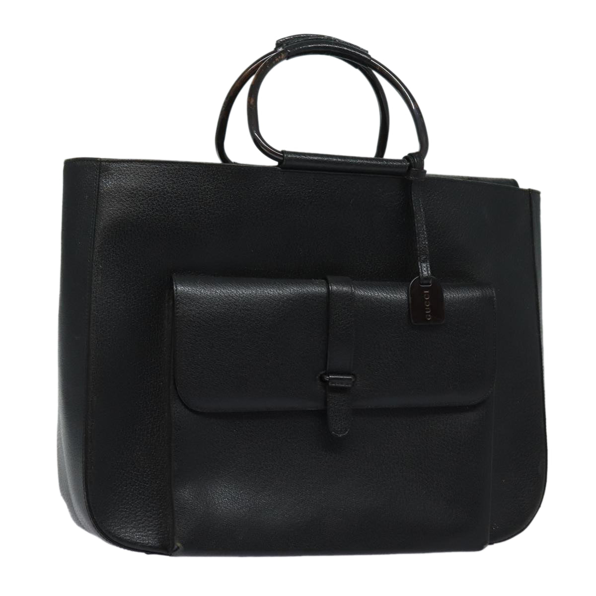 GUCCI Hand Bag Leather Black 002.3754.0459 bs16104