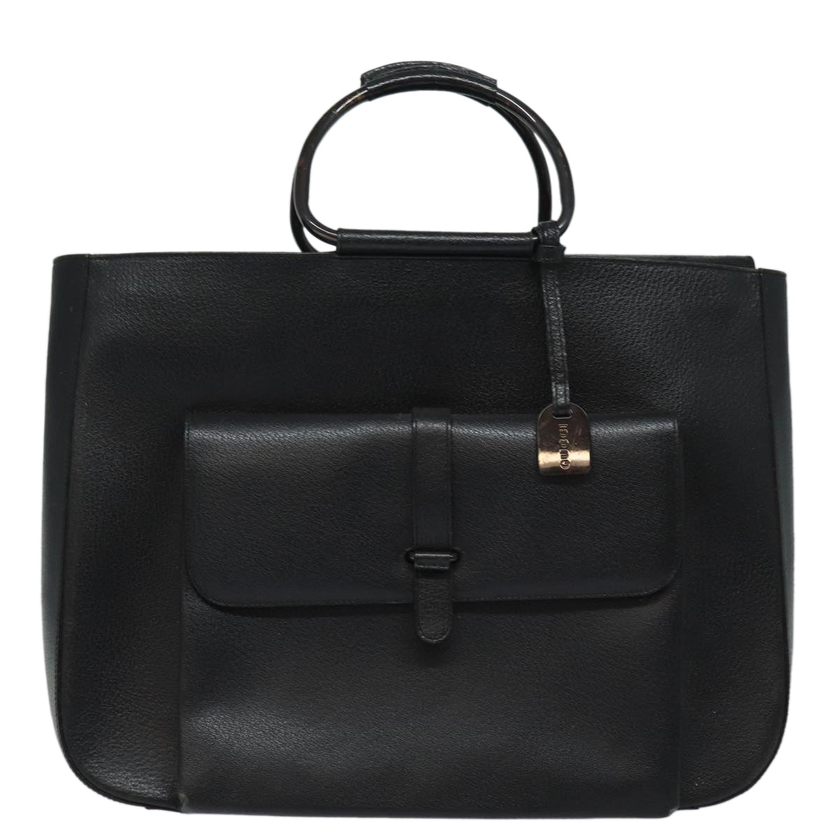 GUCCI Hand Bag Leather Black 002.3754.0459 bs16104