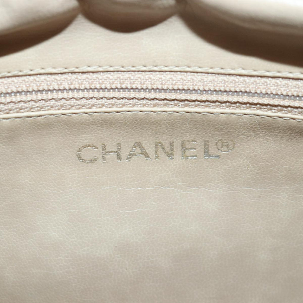 CHANEL Matelasse Pouch Enamel Beige CC bs16140
