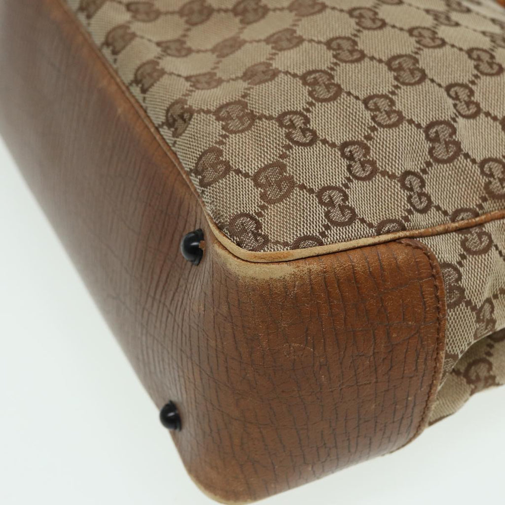 GUCCI Bamboo GG Canvas Hand Bag Beige 112526 bs16182