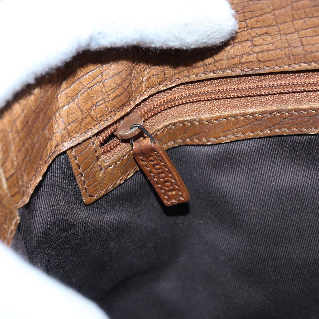 GUCCI Bamboo GG Canvas Hand Bag Beige 112526 bs16182