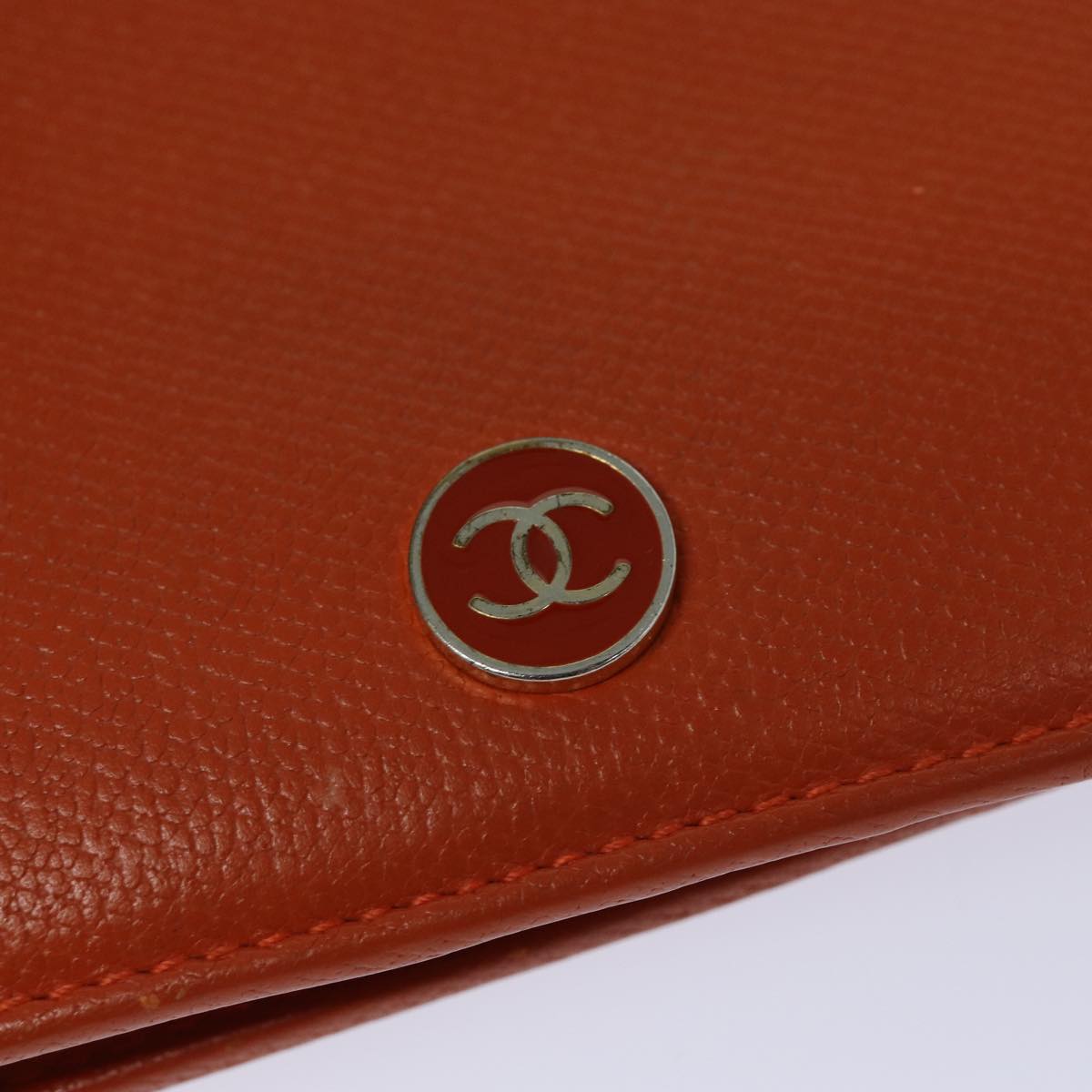 CHANEL COCO Mark Wallet Leather Orange CC bs16185