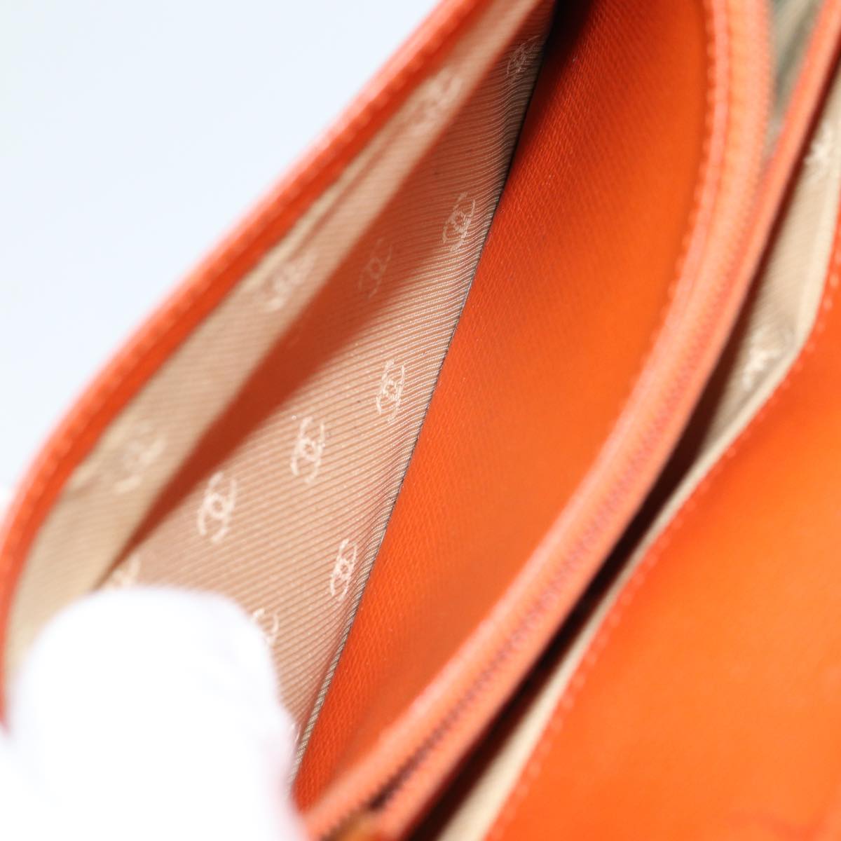 CHANEL COCO Mark Wallet Leather Orange CC bs16185