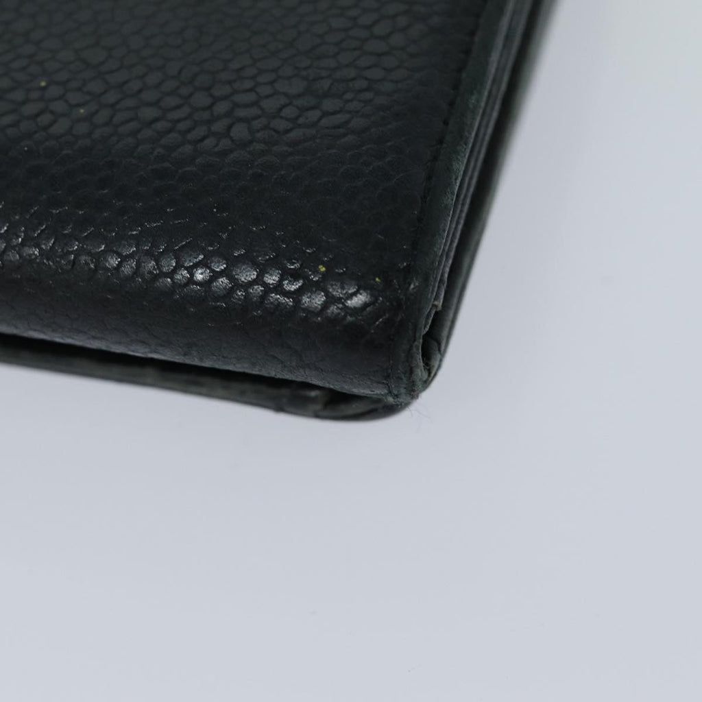 CHANEL COCO Mark Wallet Caviar Skin Black CC bs16186