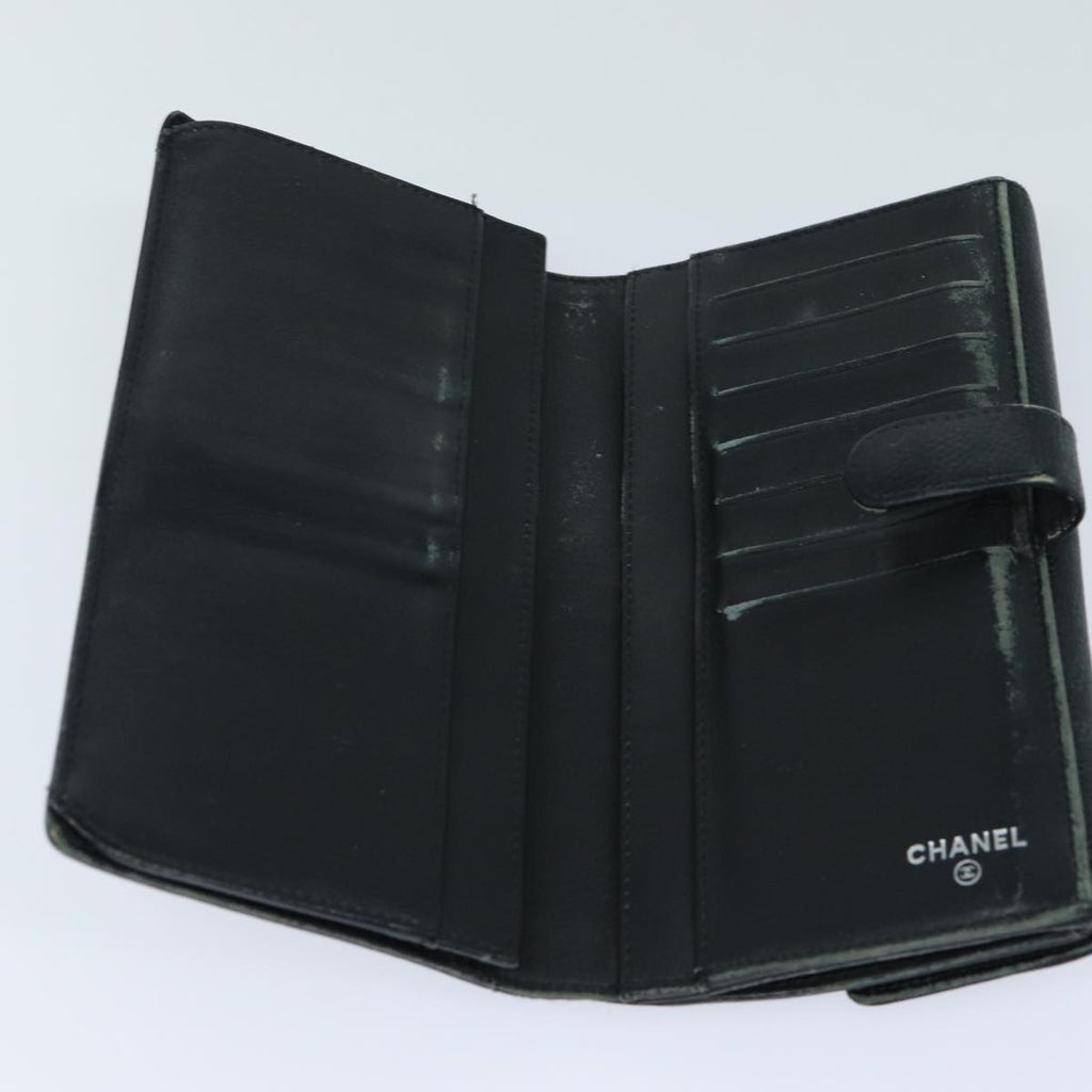 CHANEL COCO Mark Wallet Caviar Skin Black CC bs16186