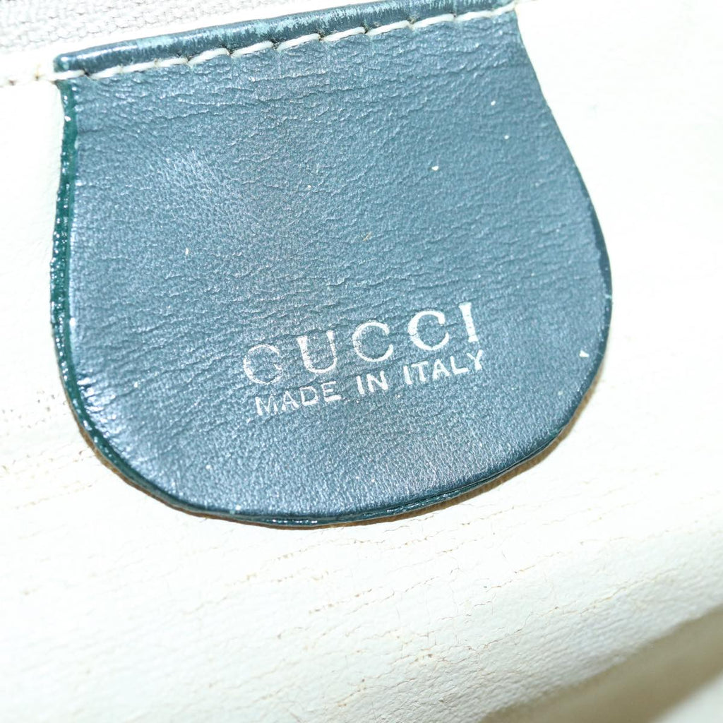 GUCCI Bamboo Hand Bag Suede Green bs16189