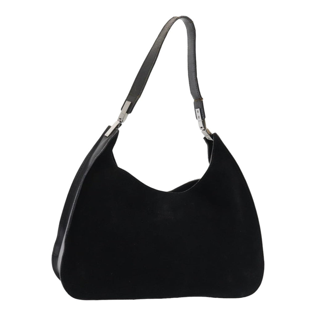 GUCCI Shoulder Bag Suede Black 001 3767 bs16234