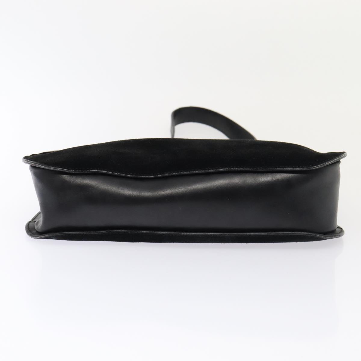 GUCCI Shoulder Bag Suede Black 001 3767 bs16234
