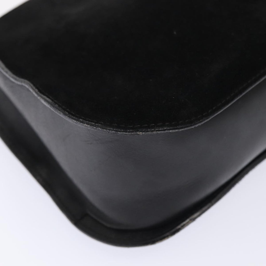 GUCCI Shoulder Bag Suede Black 001 3767 bs16234