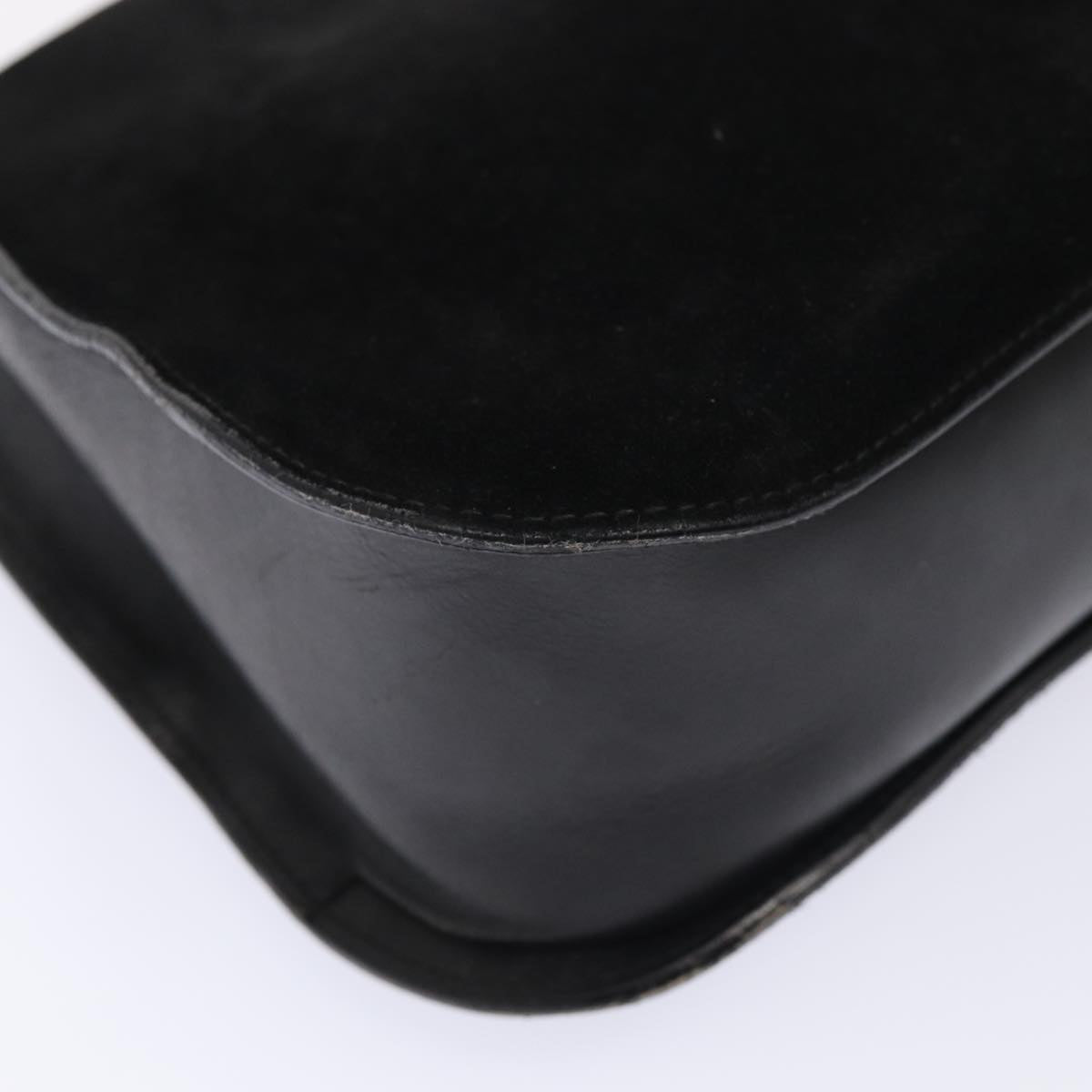 GUCCI Shoulder Bag Suede Black 001 3767 bs16234