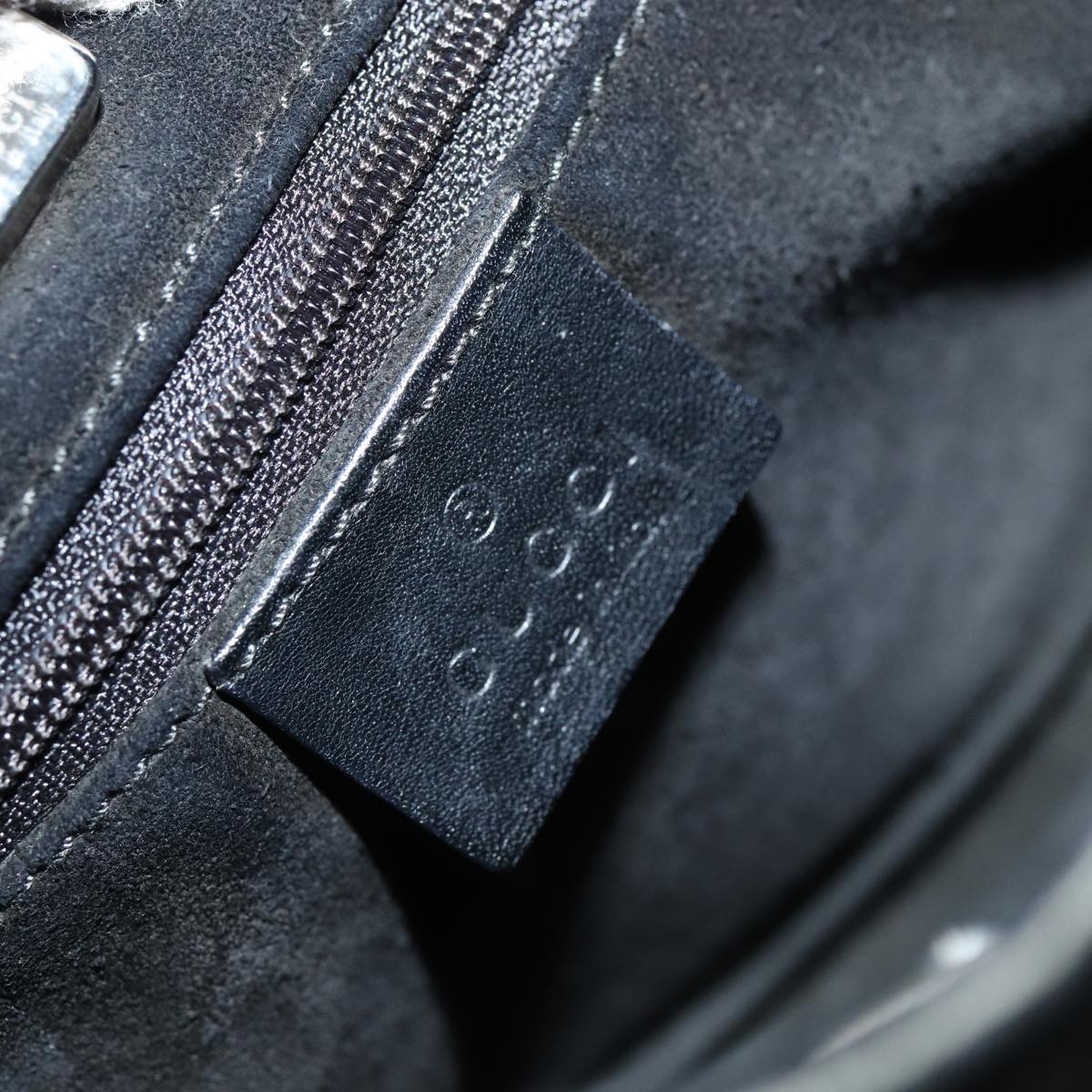 GUCCI Shoulder Bag Suede Black 001 3767 bs16234