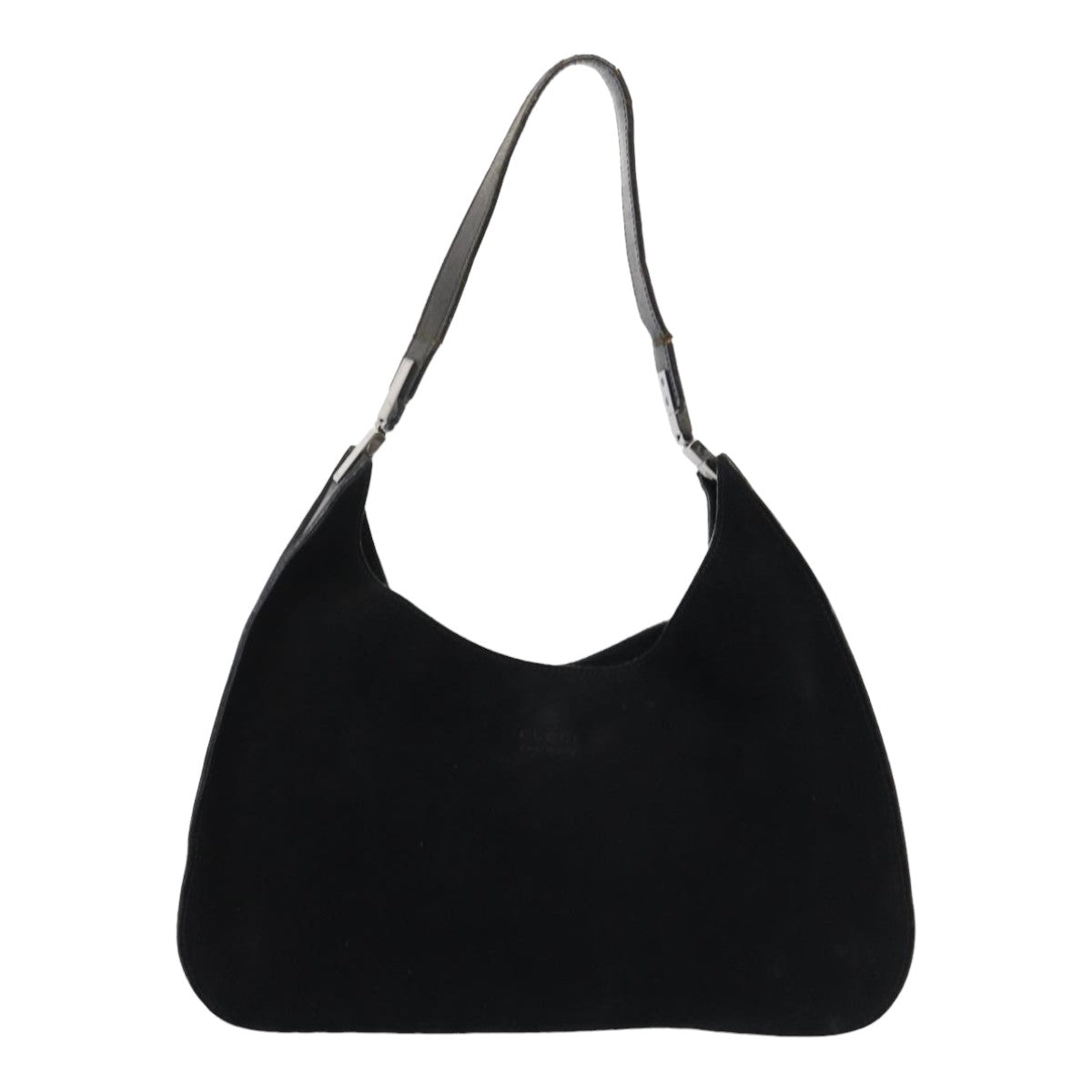 GUCCI Shoulder Bag Suede Black 001 3767 bs16234