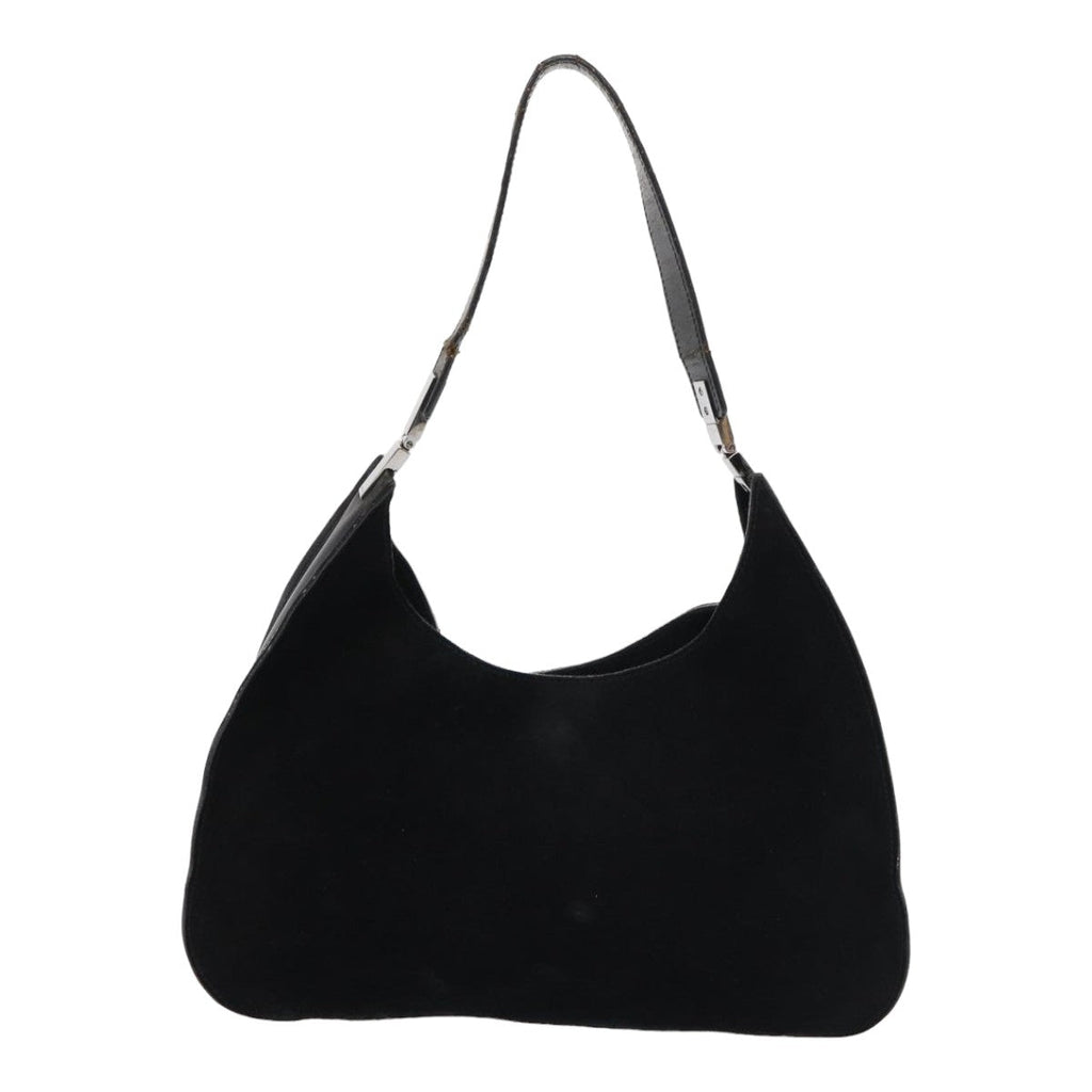 GUCCI Shoulder Bag Suede Black 001 3767 bs16234