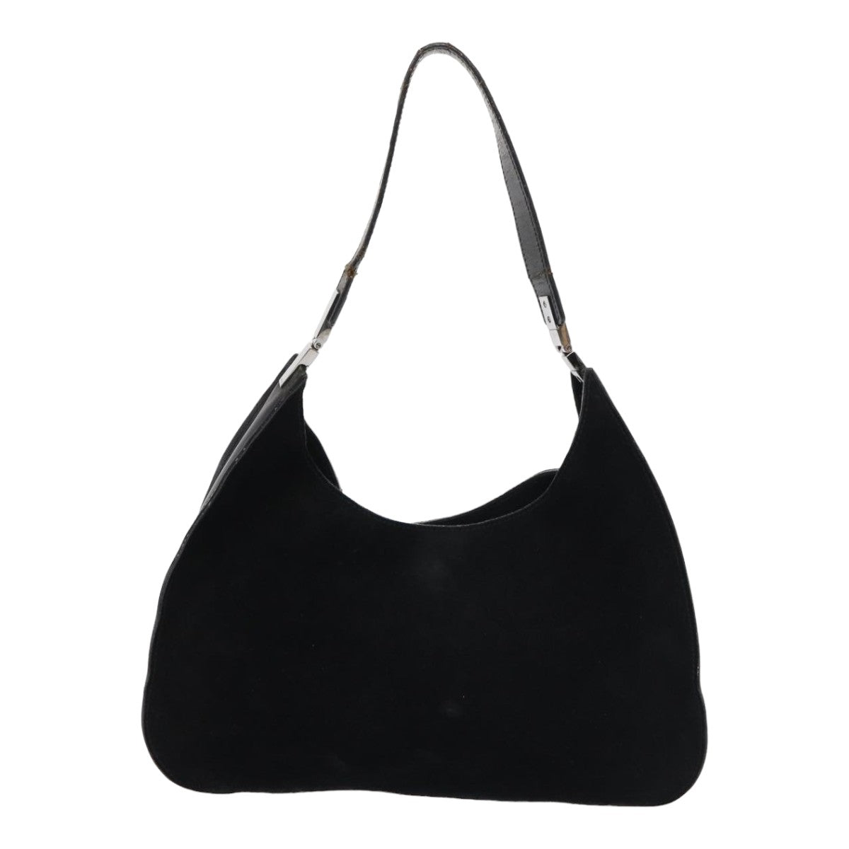 GUCCI Shoulder Bag Suede Black 001 3767 bs16234
