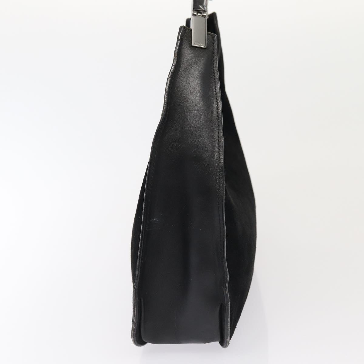 GUCCI Shoulder Bag Suede Black 001 3767 bs16234
