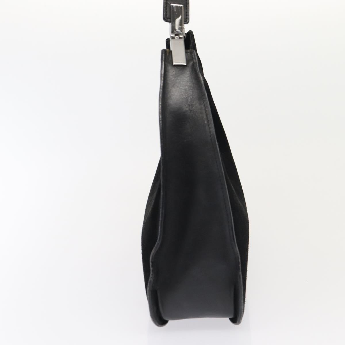 GUCCI Shoulder Bag Suede Black 001 3767 bs16234