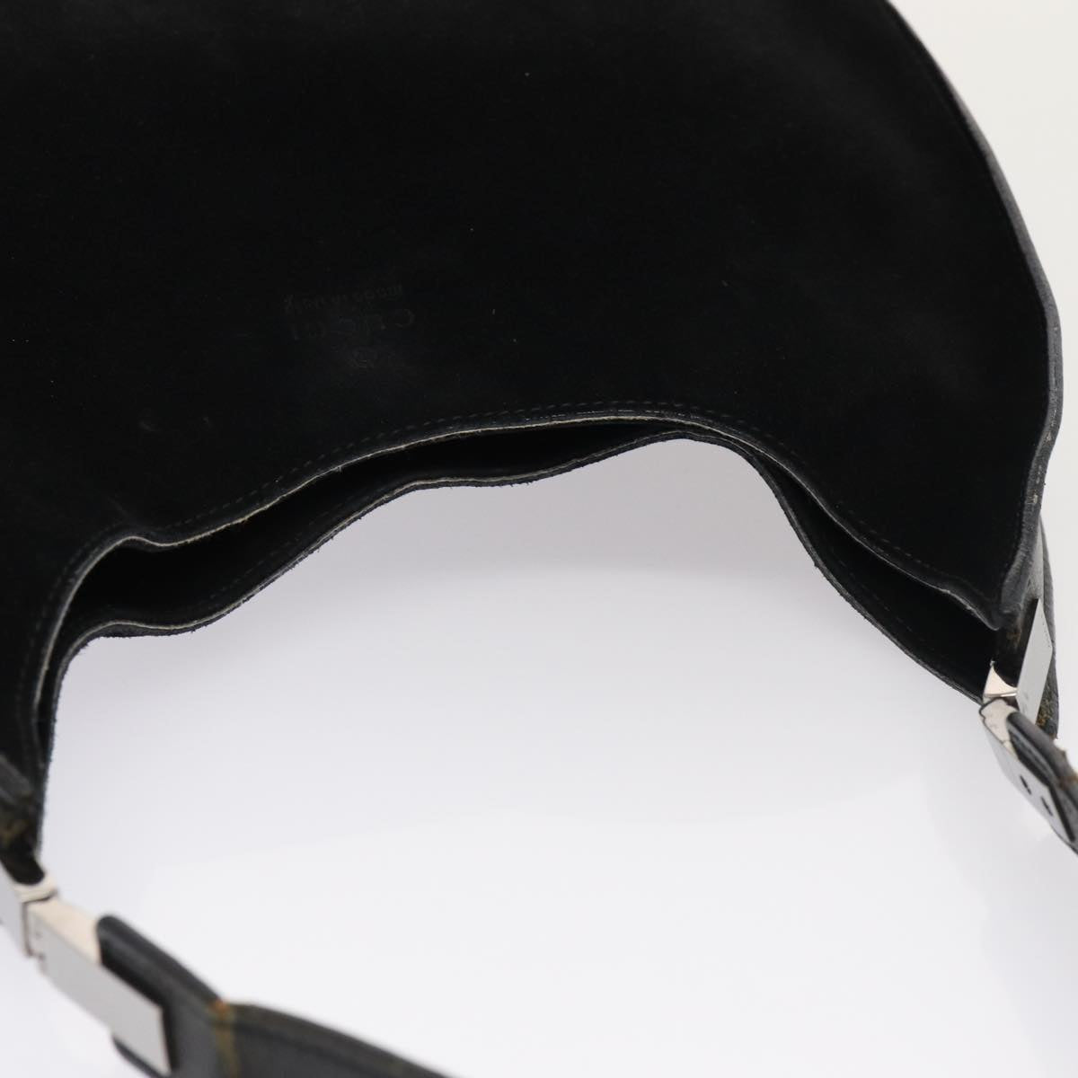 GUCCI Shoulder Bag Suede Black 001 3767 bs16234