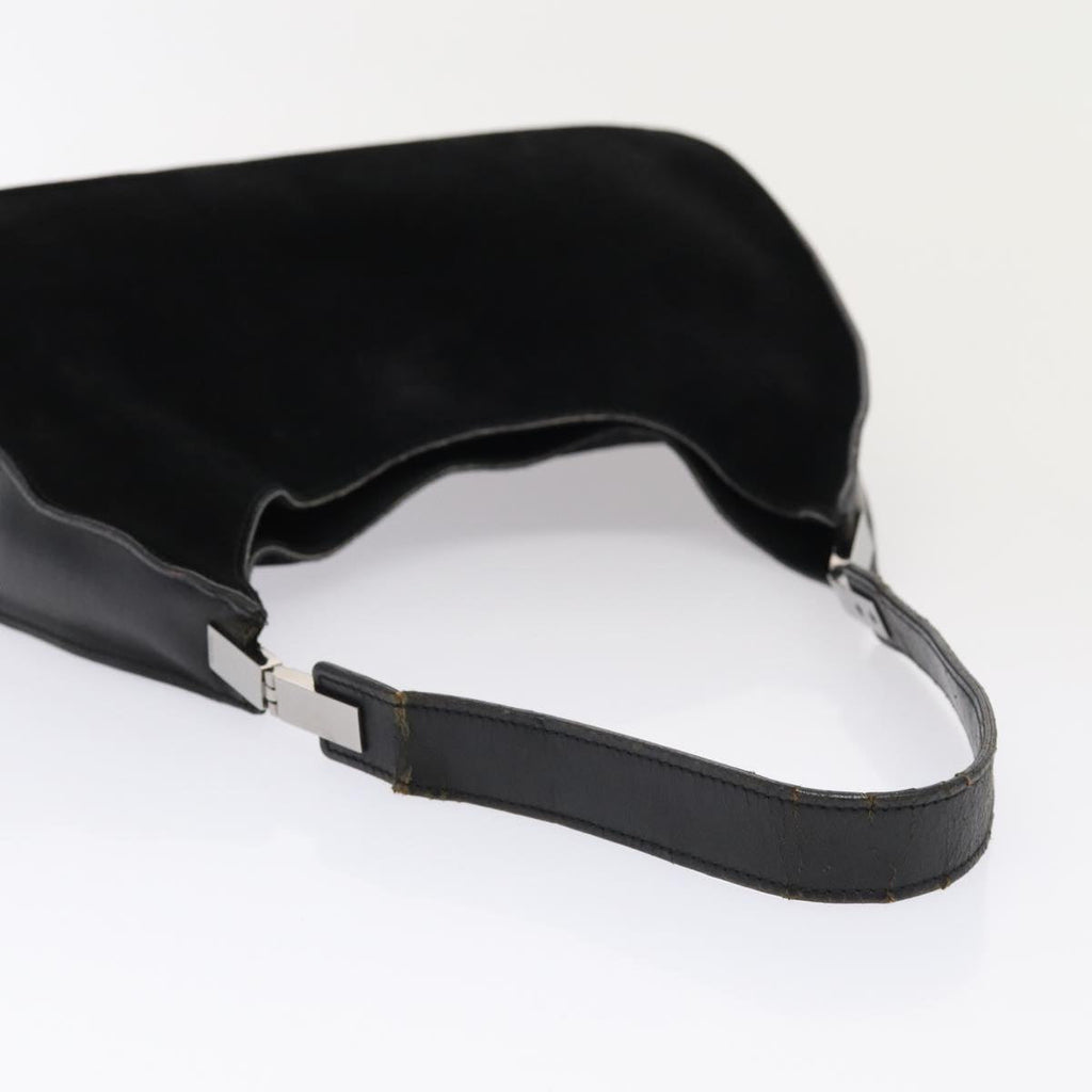 GUCCI Shoulder Bag Suede Black 001 3767 bs16234
