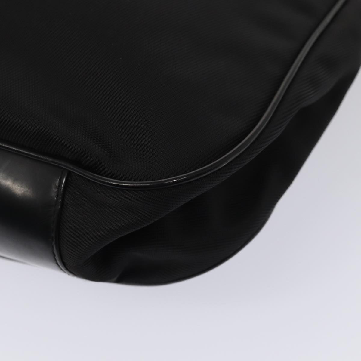 GUCCI Bamboo Shoulder Bag Nylon 2way Black 001 1998 1577 bs16235