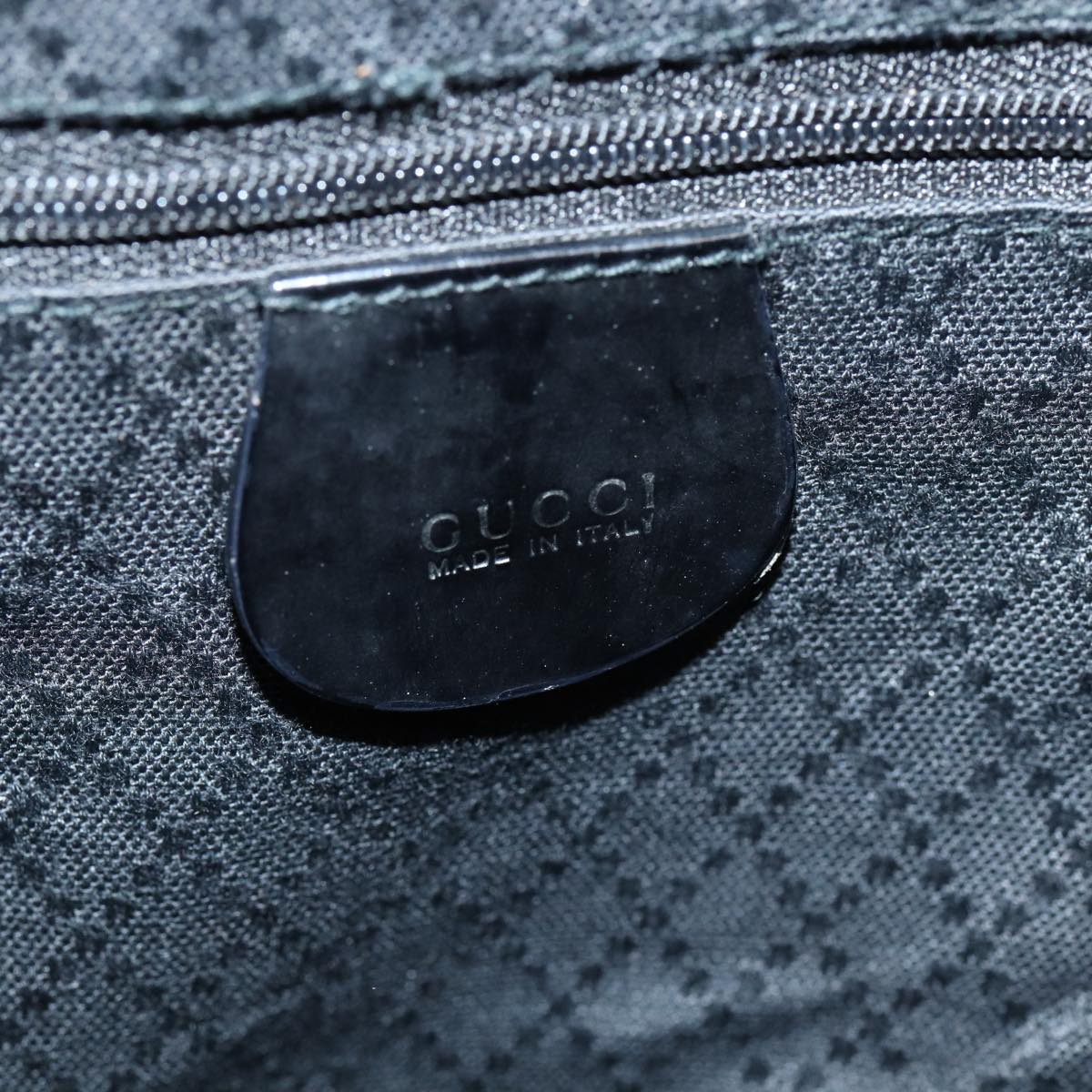 GUCCI Bamboo Shoulder Bag Nylon 2way Black 001 1998 1577 bs16235