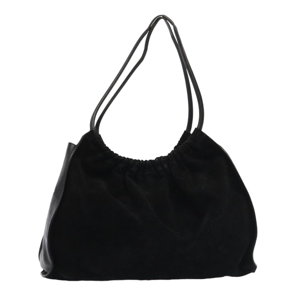 GUCCI Shoulder Bag Suede Leather Black 001 4332 bs16236