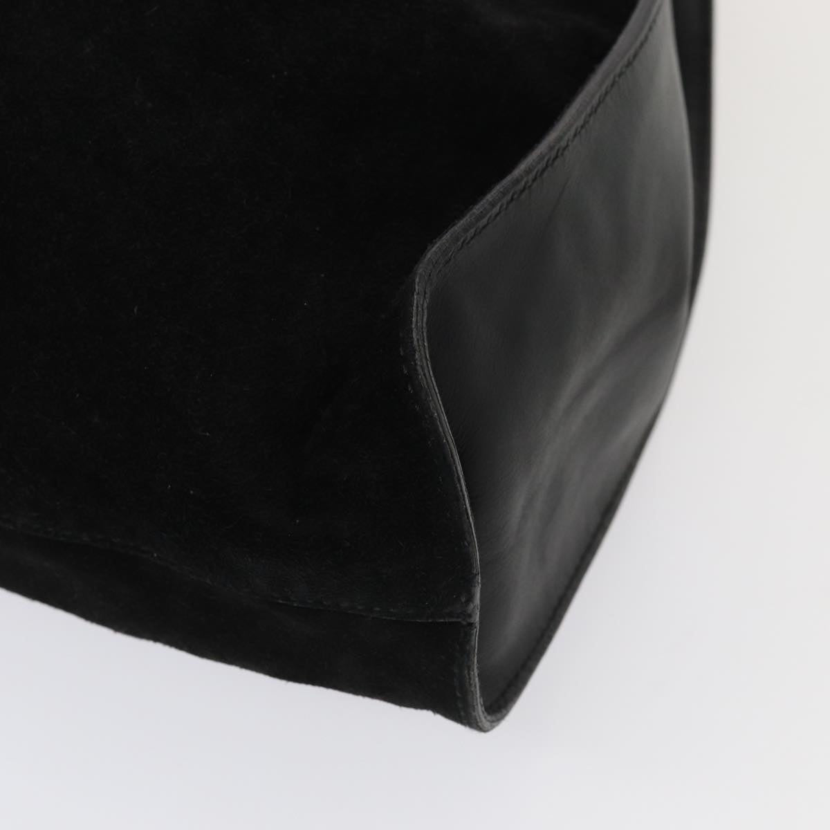 GUCCI Shoulder Bag Suede Leather Black 001 4332 bs16236