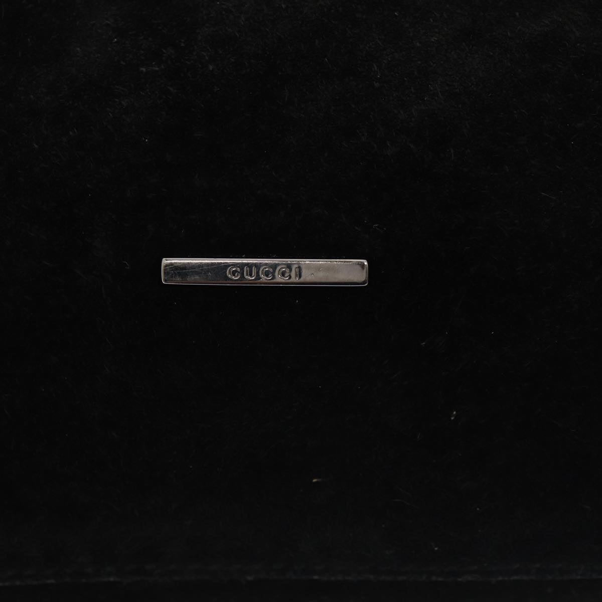 GUCCI Shoulder Bag Suede Leather Black 001 4332 bs16236