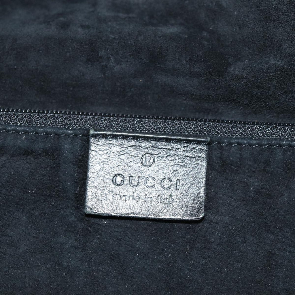 GUCCI Shoulder Bag Suede Leather Black 001 4332 bs16236