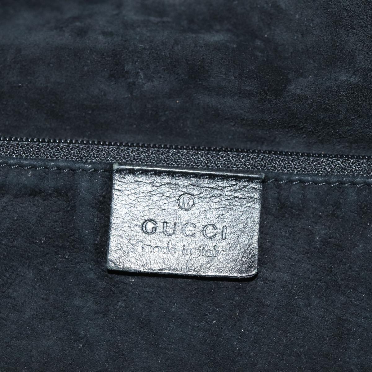 GUCCI Shoulder Bag Suede Leather Black 001 4332 bs16236