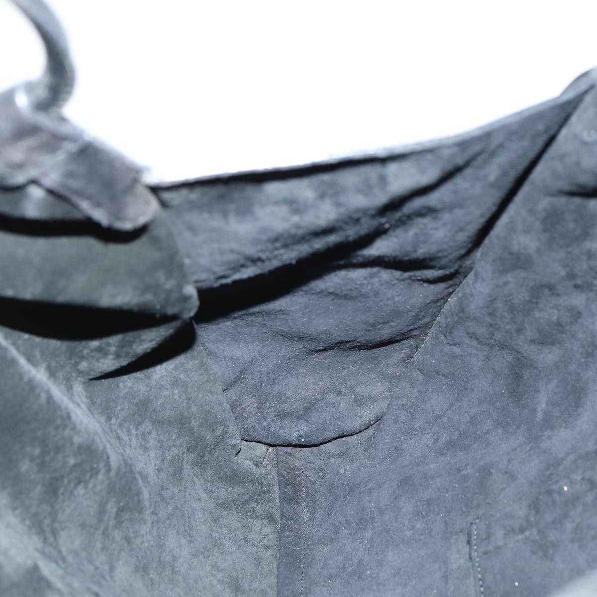 GUCCI Shoulder Bag Suede Leather Black 001 4332 bs16236