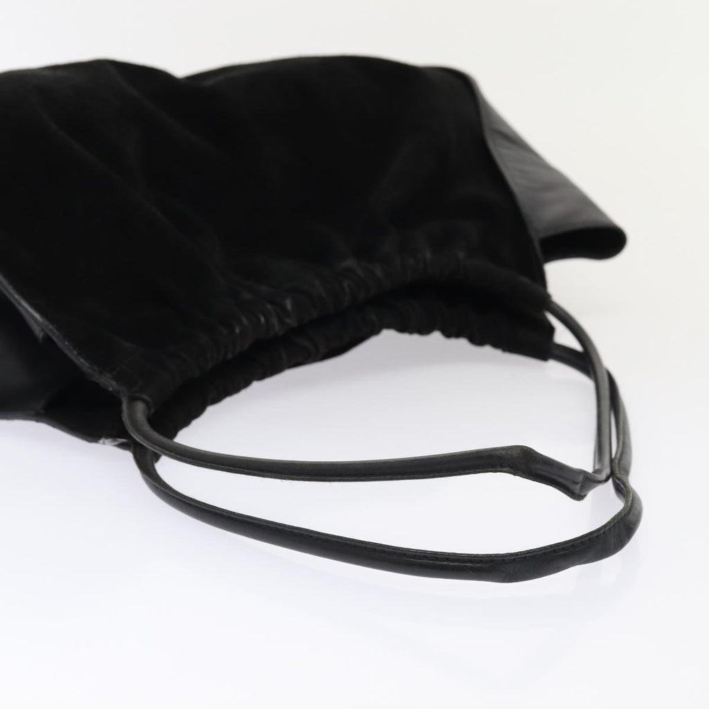 GUCCI Shoulder Bag Suede Leather Black 001 4332 bs16236