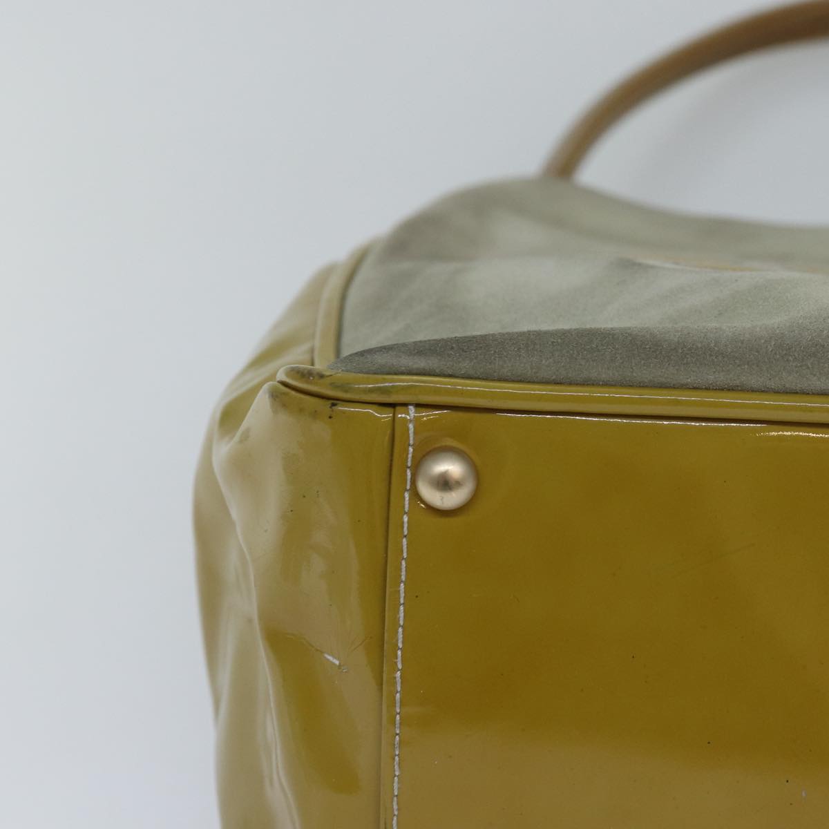 CHANEL Camelia Tote Bag Suede Yellow CC bs16253