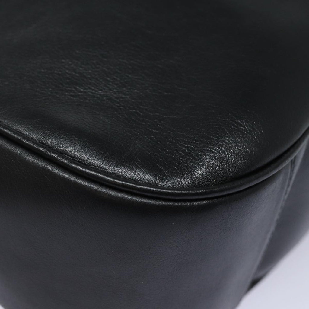 GUCCI Bamboo Hand Bag Leather 2way Black 001 0166 1577 bs16270