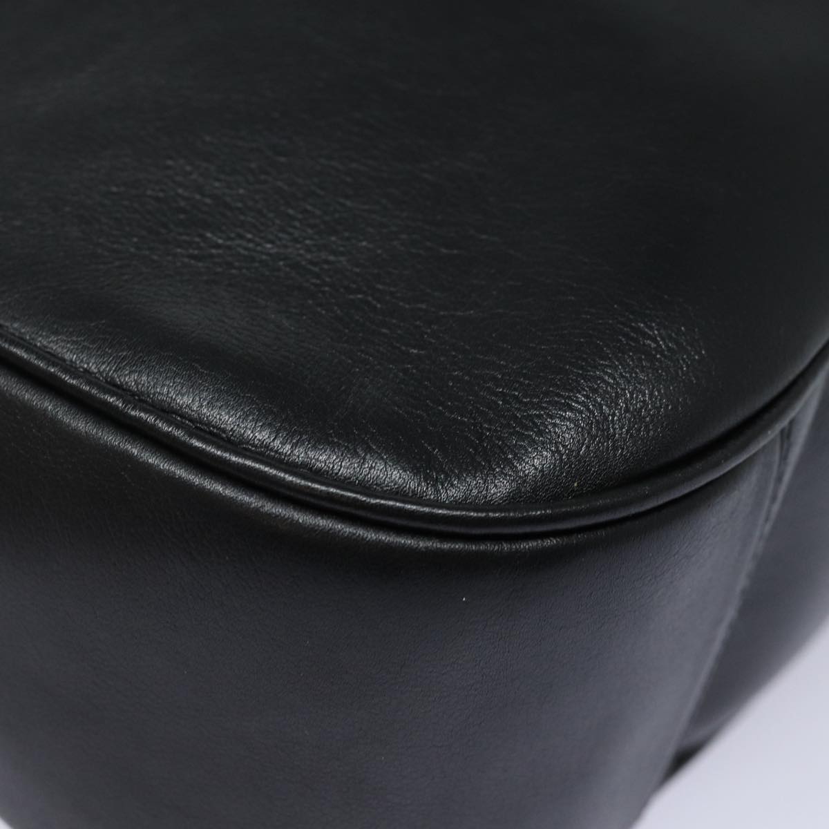 GUCCI Bamboo Hand Bag Leather 2way Black 001 0166 1577 bs16270