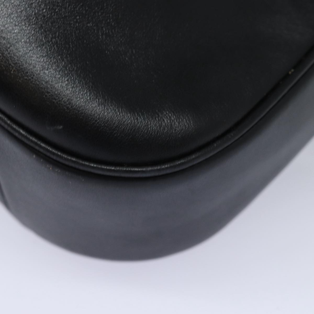 GUCCI Bamboo Hand Bag Leather 2way Black 001 0166 1577 bs16270
