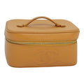 CHANEL Vanity COCO Mark Hand Bag Caviar Skin Orange CC bs16279