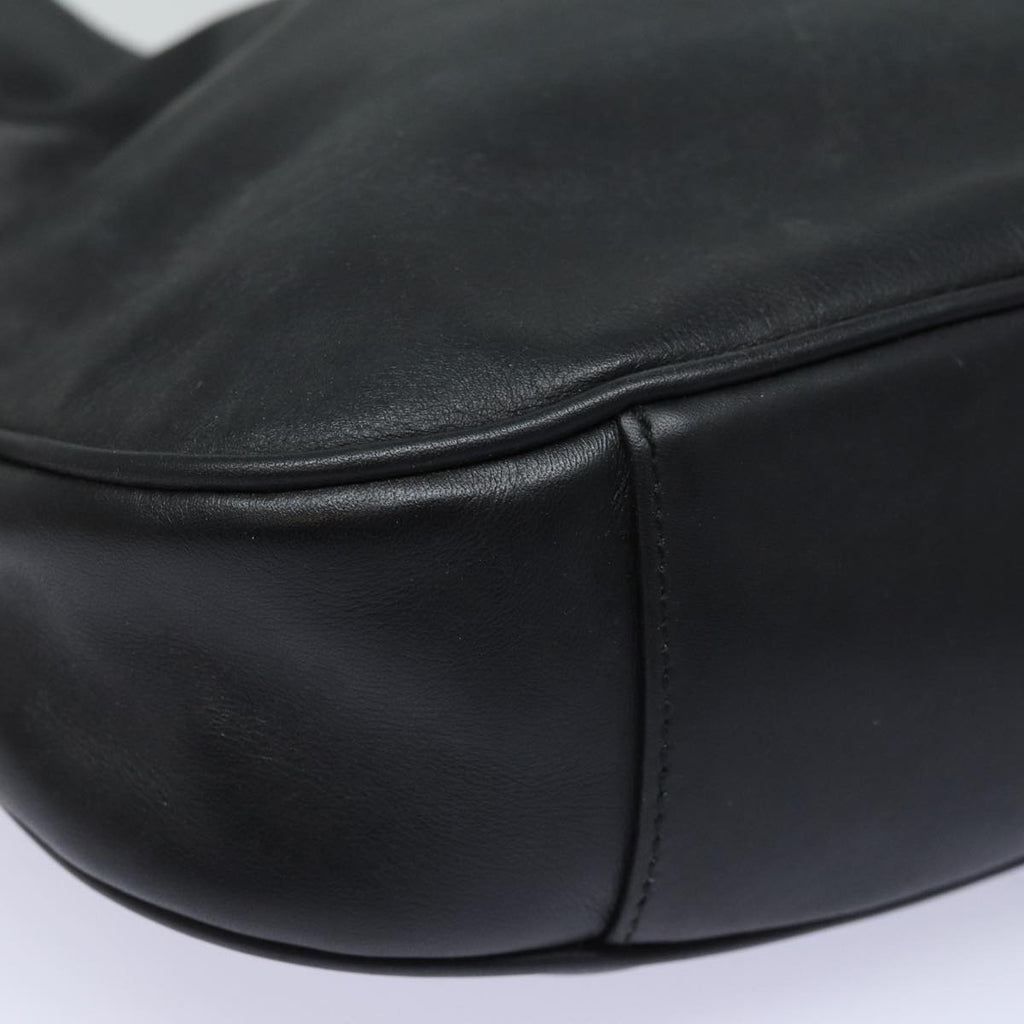 GUCCI Bamboo Hand Bag Leather Black 001 1781 1638 bs16292