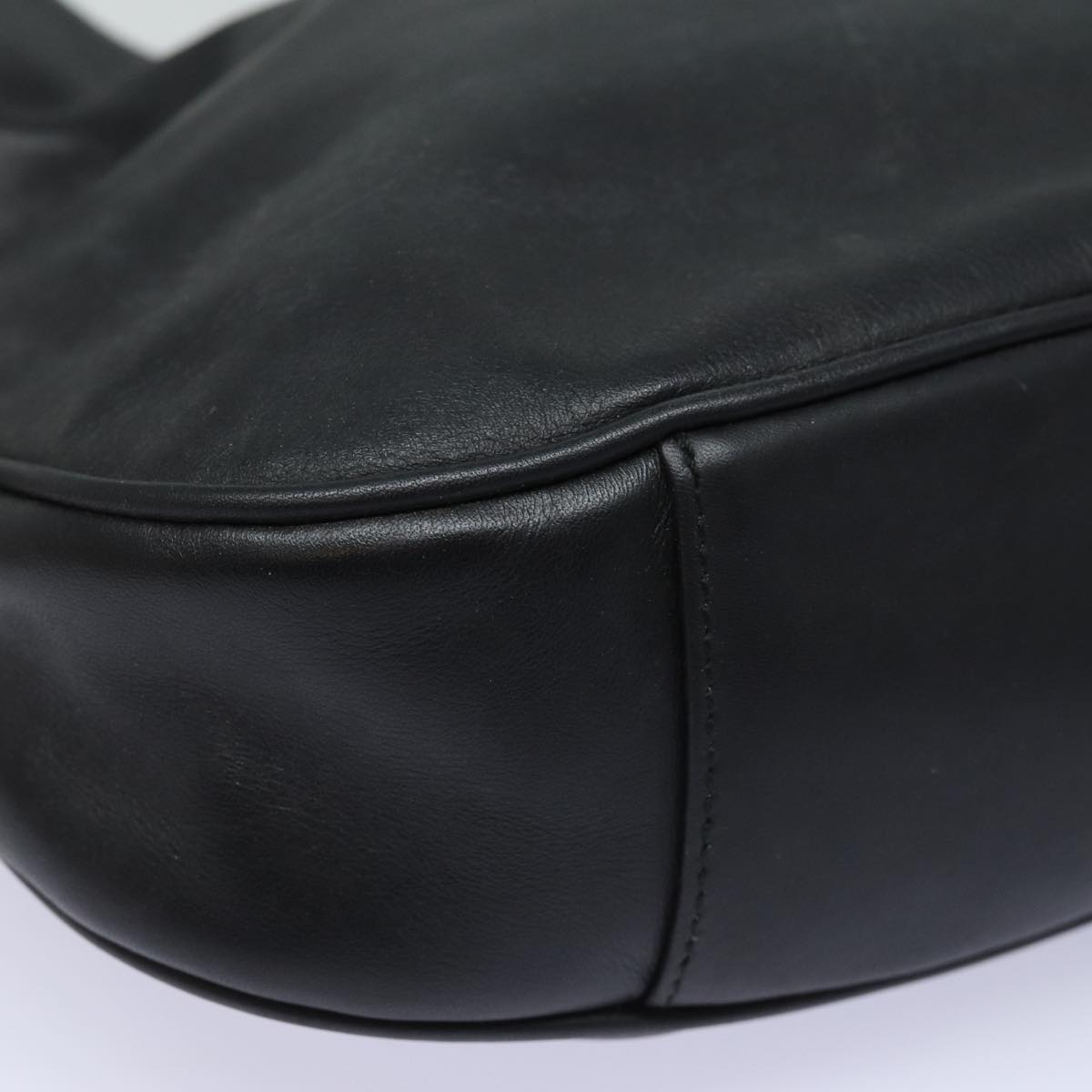 GUCCI Bamboo Hand Bag Leather Black 001 1781 1638 bs16292
