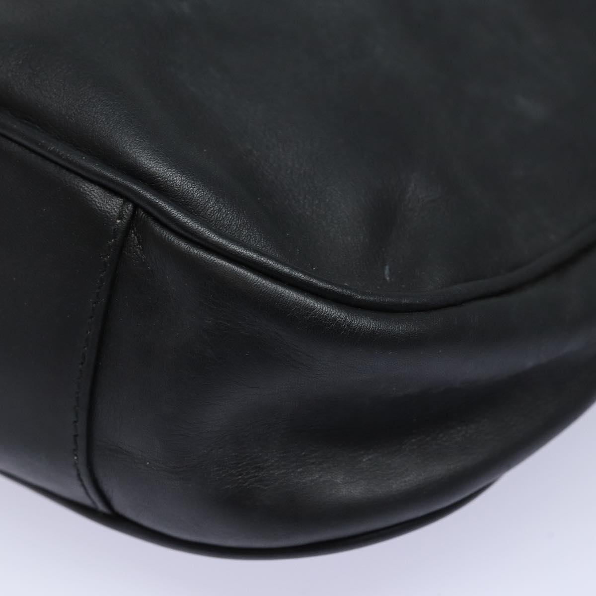 GUCCI Bamboo Hand Bag Leather Black 001 1781 1638 bs16292
