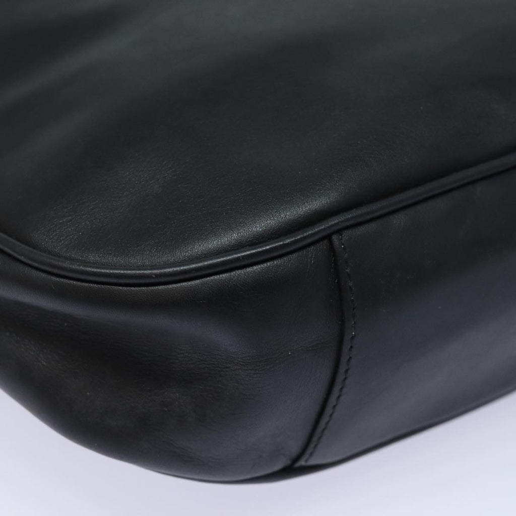 GUCCI Bamboo Hand Bag Leather Black 001 1781 1638 bs16292