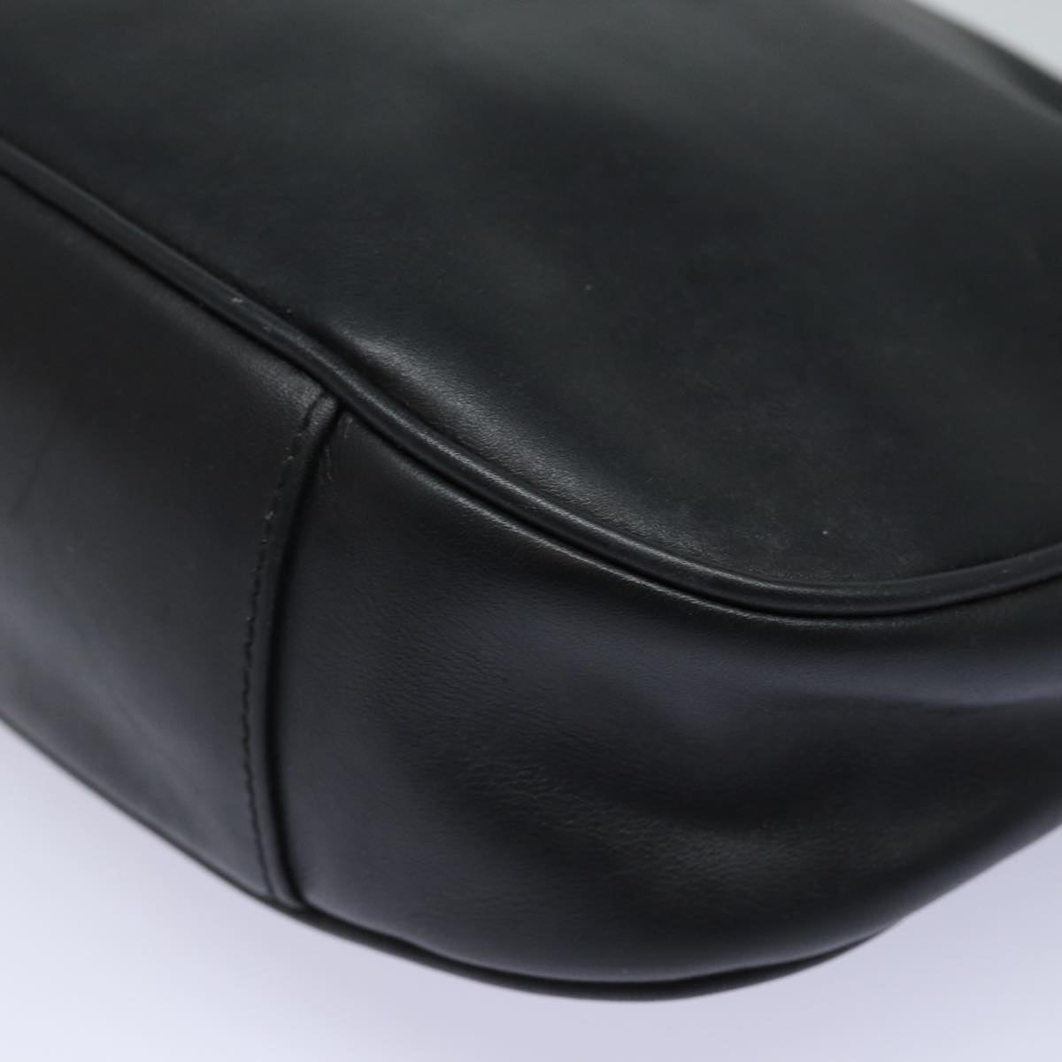 GUCCI Bamboo Hand Bag Leather Black 001 1781 1638 bs16292