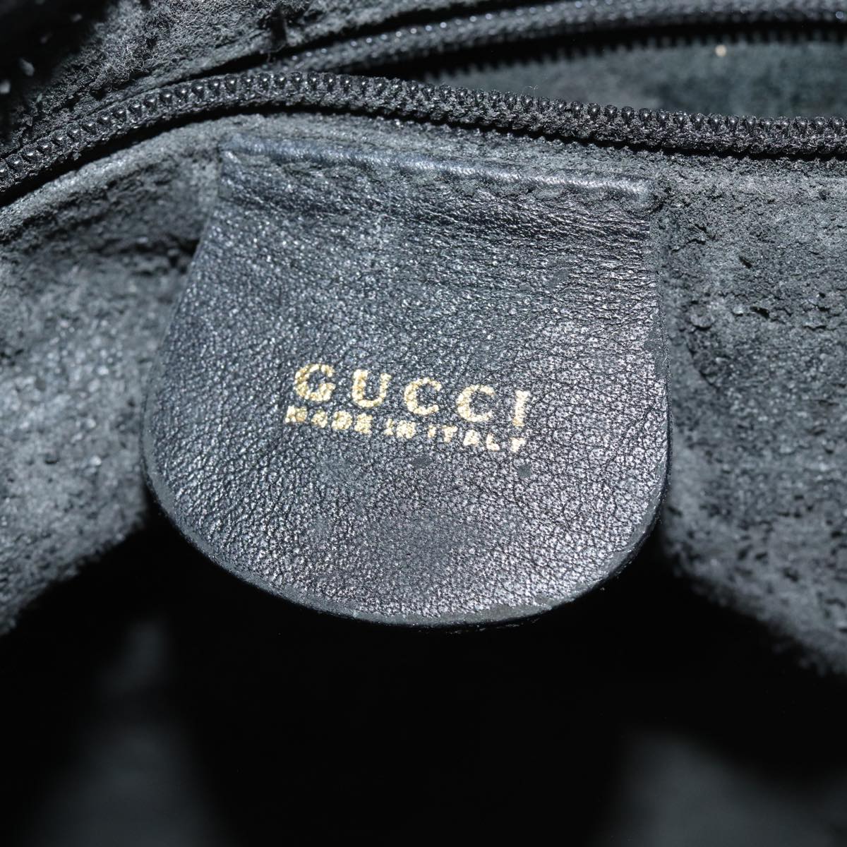 GUCCI Bamboo Hand Bag Leather Black 001 1781 1638 bs16292