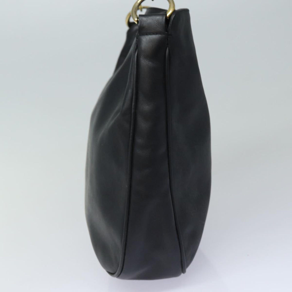 GUCCI Bamboo Hand Bag Leather Black 001 1781 1638 bs16292