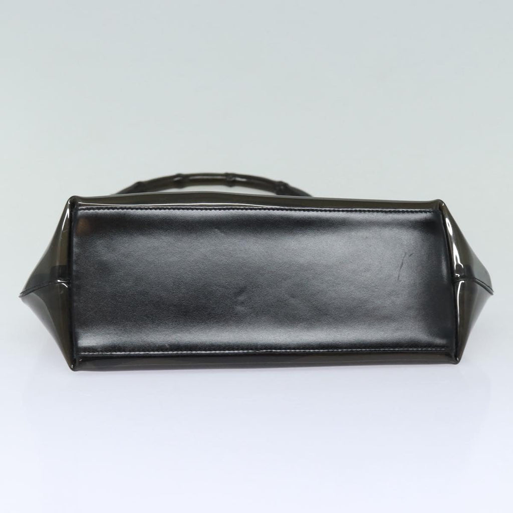 GUCCI Bamboo Hand Bag Vinyl Black 001 1880 1553 bs16298