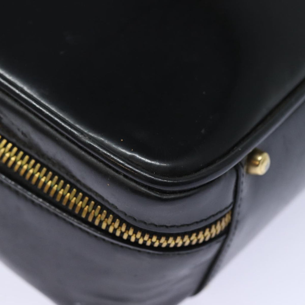 GUCCI Bamboo Vanity Hand Bag Patent leather Black bs16299