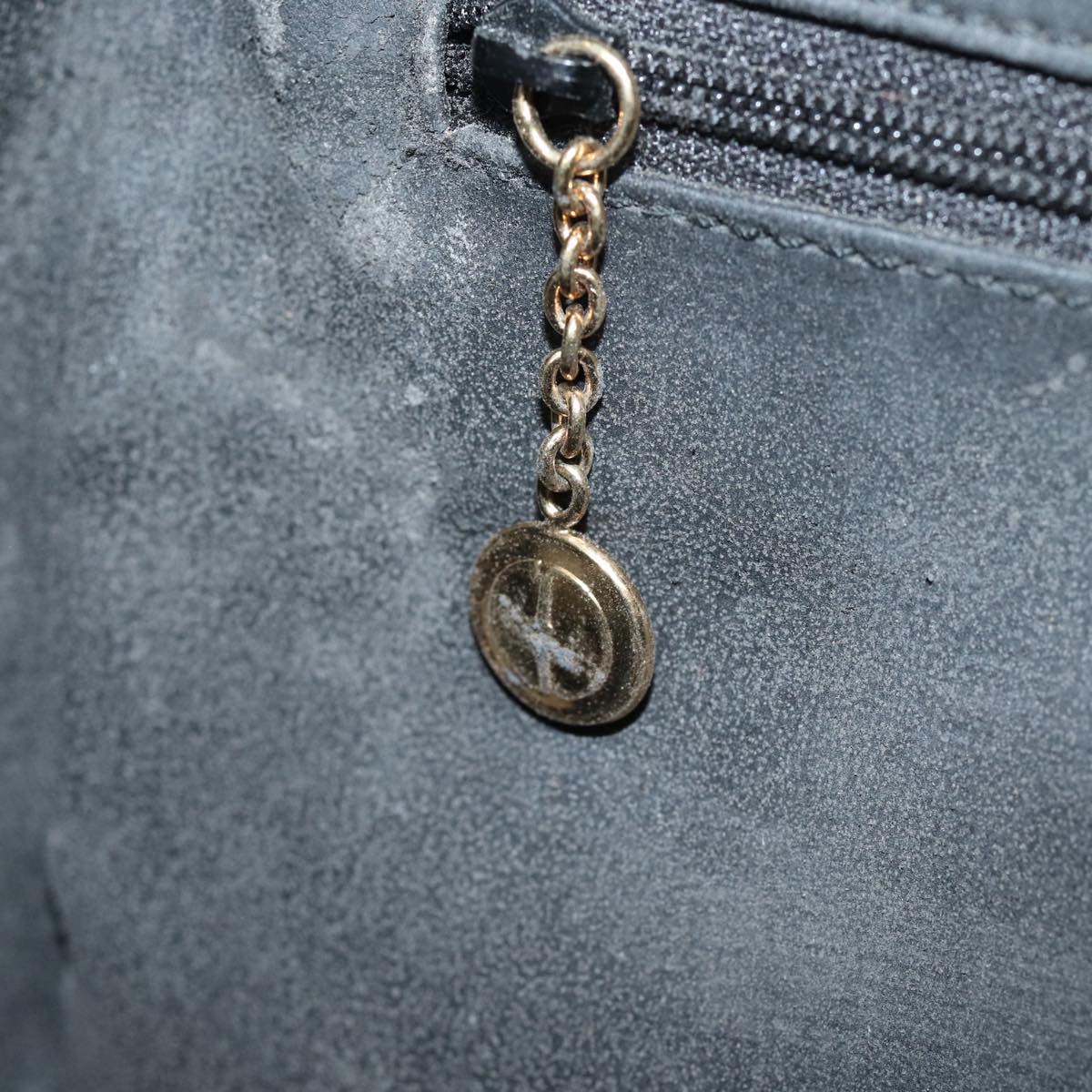 GUCCI Bamboo Vanity Hand Bag Patent leather Black bs16299