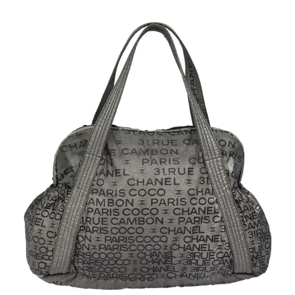 CHANEL Unlimited Tote Bag Nylon Silver CC bs16364
