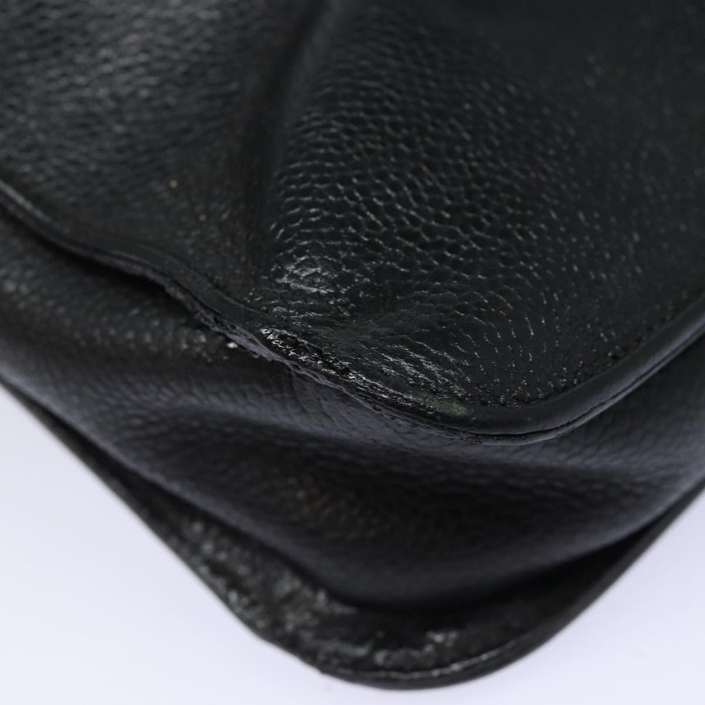 CHANEL Hand Bag Caviar Skin Black CC bs16380
