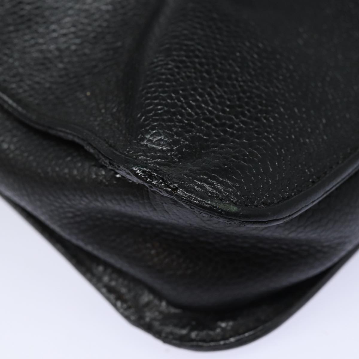 CHANEL Hand Bag Caviar Skin Black CC bs16380