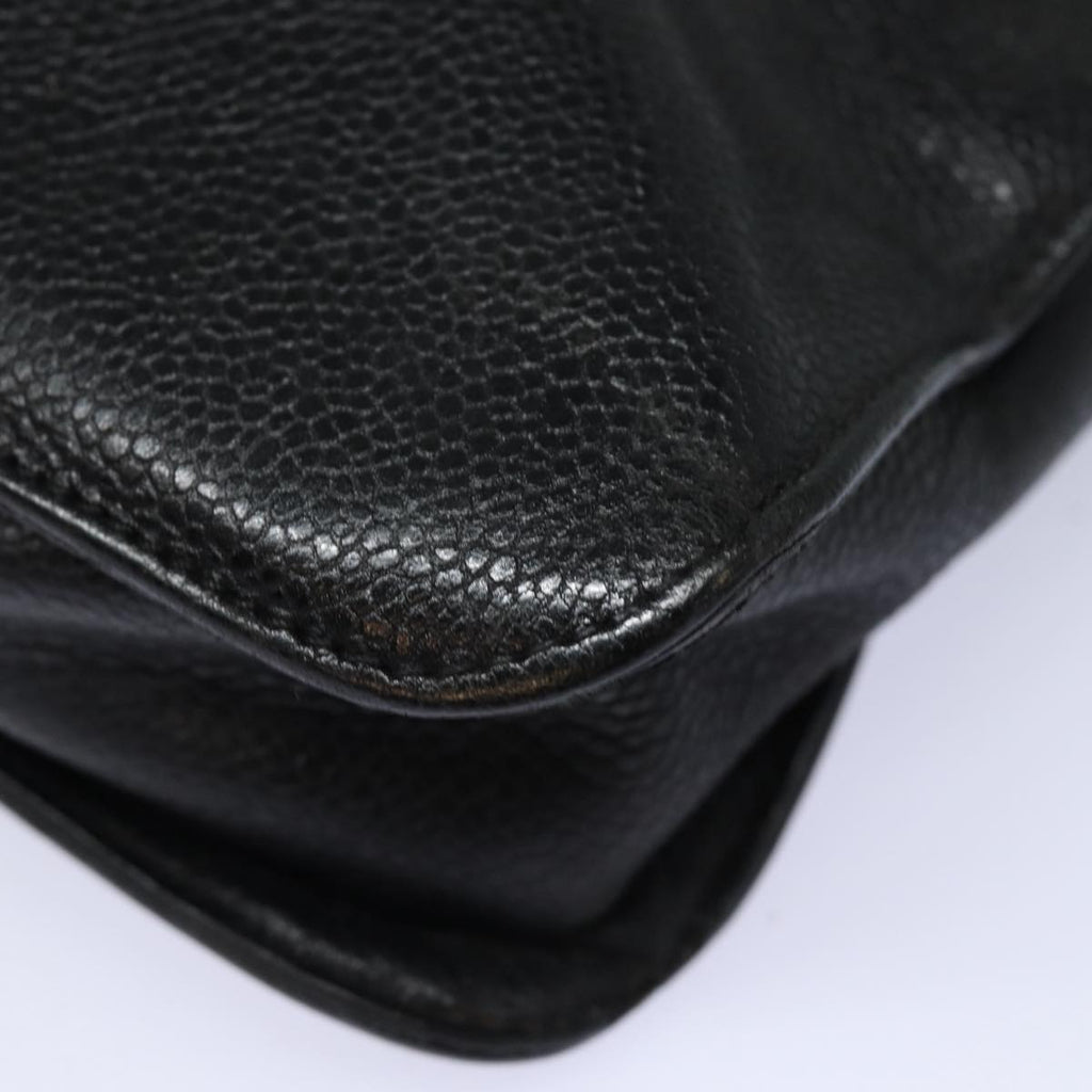 CHANEL Hand Bag Caviar Skin Black CC bs16380